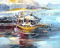 Gold Sailboat - R. Bolton Smith